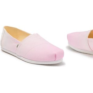 NWT Toms slip on Belmont shoe pink white ombré canvas sz 8.5